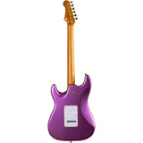 JET JS-480 VI G S-style Elektrische Gitaar HSS Alnico V Tremolo Rosewood Toets Violet met Gouden Hardware