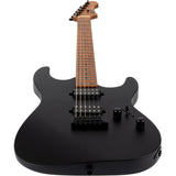 JET JS-500 MBK S-style Elektrische Gitaar HH Wilkinson Tremolo Roasted Maple Toets Mat Zwart