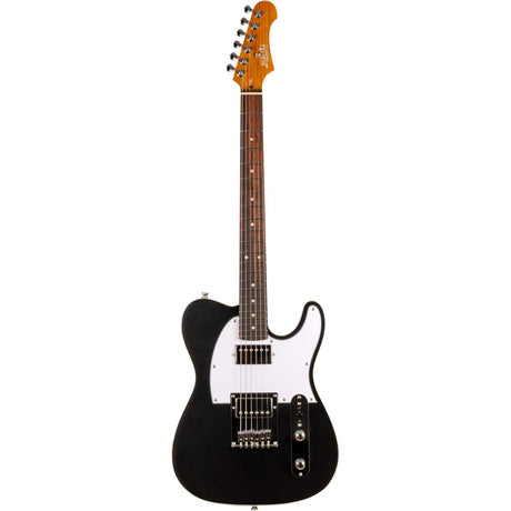 JET JT-350 BKM H T-style Elektrische Gitaar HH Alnico Locking Tuners Rosewood Toets Metallic Zwart