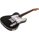 JET JT-350 BKM H T-style Elektrische Gitaar HH Alnico Locking Tuners Rosewood Toets Metallic Zwart