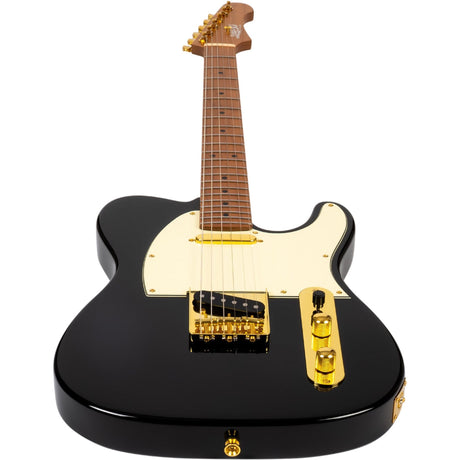 JET JT-300 BK G T-Style Elektrische Gitaar - Zwart met Gouden Hardware