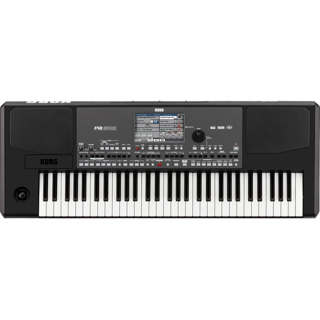 KORG PA600 Entertainer Keyboard – 61 toetsen, RX & DNC sound engine, 96MB gebruikersgeheugen