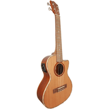 LANIKAI LKUCDSTCET Tenorukelele, Cedar Solid Top Serie, Voorversterker, Tas