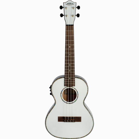 LANIKAI LKUJMS-EWT1 Tenorukelele, Julia Michaels White Pearl Signature, voorverste