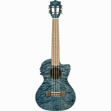 LANIKAI LKUQMBLCET Tenorukelele, Quilted Maple Serie, Blue Stain, Voorversterker,