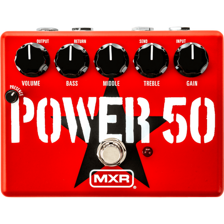 MXR TBM1 Power 50 Overdrive – Tom Morello Signature, Rood met 3-Bands EQ