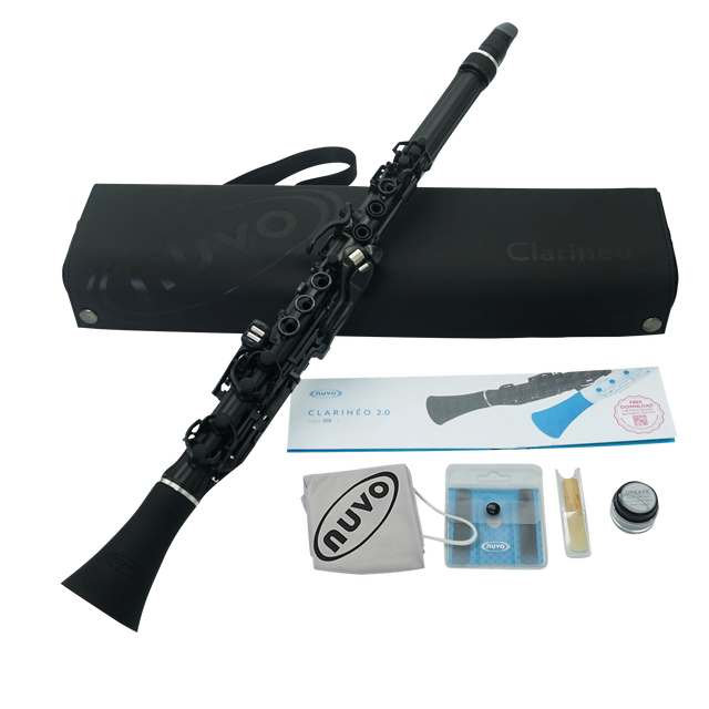 NUVO CL120BBK Clarinéo 2.0 – C-stemming, lichtgewicht, 100% waterdicht, zwart/zwart