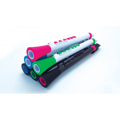 NUVO DooD 2.0 wit-blauw blokfluit in C met kleppen en kunststof riet