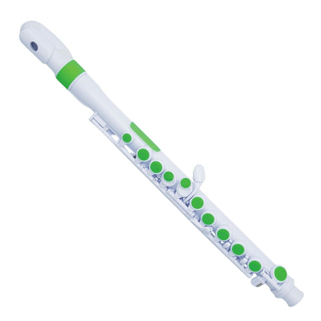 NUVO jFlute 2.0 wit-groen kinder dwarsfluit met DONUT kopstuk en Firstnote mondplaat