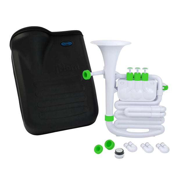 NUVO jHorn wit-groen kinder blaasinstrument in Bb lichtgewicht met draaiventielen