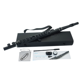 NUVO SF230BK Student Flute 2.0 – C-stemming, 255 g, zwart, incl. blokfluitkopstuk en etui