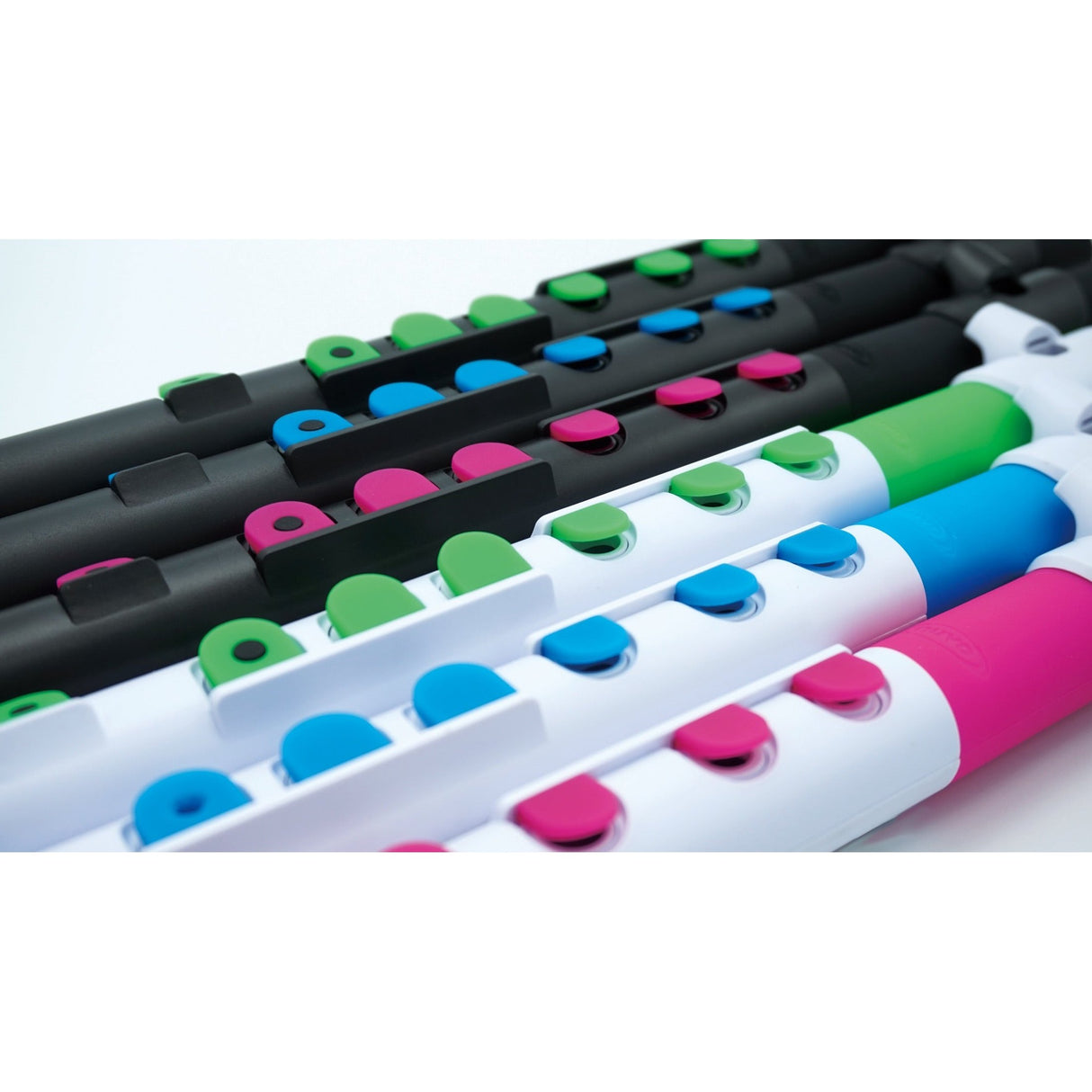 NUVO TooT 2.0 zwart-roze kinder dwarsfluit blokfluit alternatief met kleppen en Firstnote
