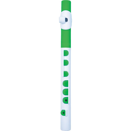 NUVO TooT 2.0 wit-groen kinder dwarsfluit blokfluit alternatief met kleppen en Firstnote