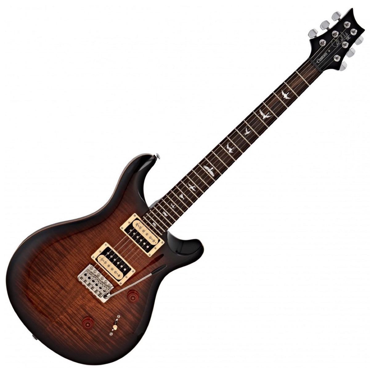 PRS SE Custom 24 Black Gold Burst E-Gitarre mit Flame Maple Top inkl. Gigbag