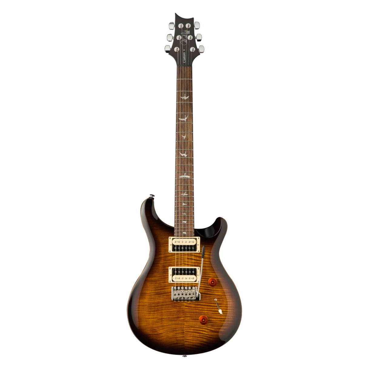 PRS SE Custom 24 Black Gold Burst E-Gitarre mit Flame Maple Top inkl. Gigbag