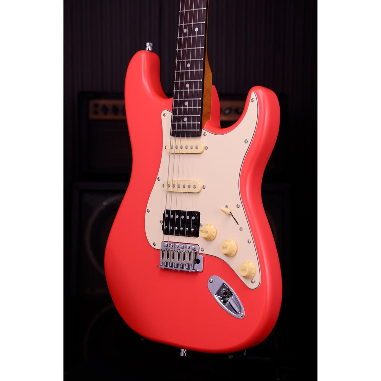 Patina PS-4 FRD S-Style HSS - Aged Fiesta Red Nitro