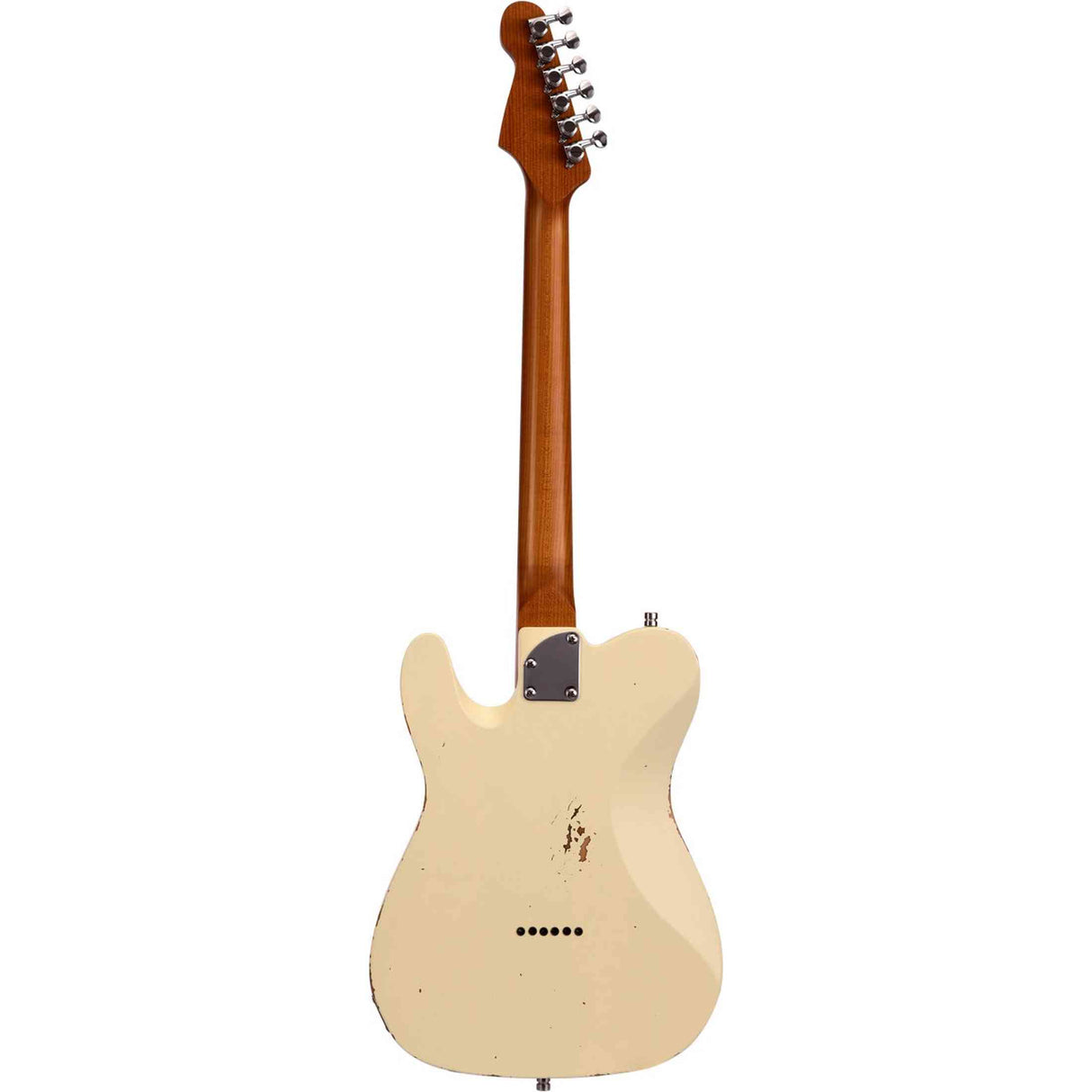 Patina PT-6 OW R T-style Elektrische Gitaar SS Alnico V Nitro Relic Paulownia Body Roasted Maple Hals Olympic White