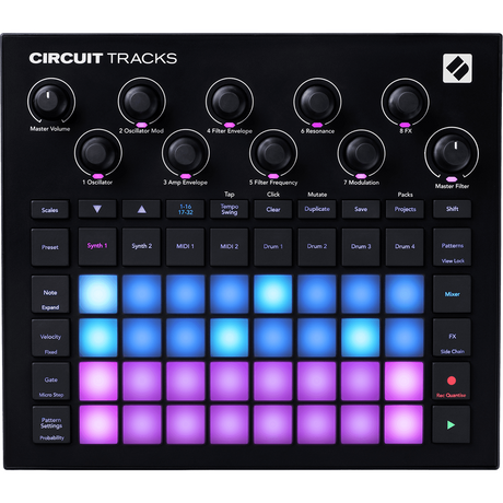 Novation Circuit Tracks – Groovebox met Synth-, Drum- en MIDI-tracks en Effecten