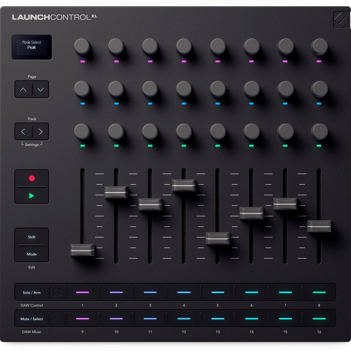 Novation Launch Control XL 3 – USB MIDI Controller met 8 Faders, 24 Encoders en OLED-display