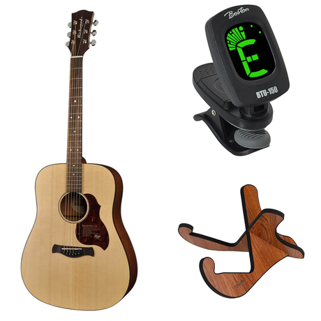 Richwood D-20-E Master Series Dreadnought Gitaar met Element – Inclusief Stemapparaat & Luxe Standaard