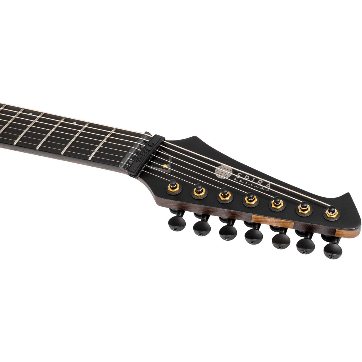 Spira S-1007 PRO 7-snarig, Black Limba body, Villain PRO pickups