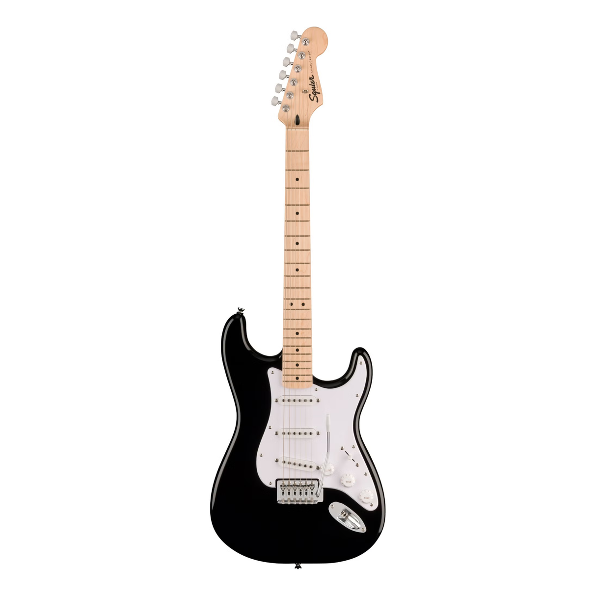 Squier Sonic Stratocaster Pack MN Black Elektrische Gitaar Starterset met Versterker