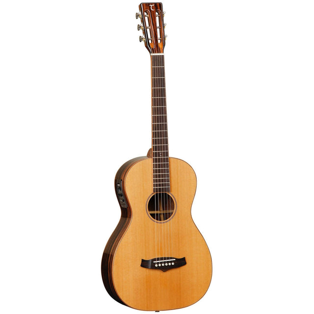 Tanglewood Java Exotic J8E Parlour Elektro-Akoestische Gitaar Solid Spruce Amara Spalt Mango Gloss