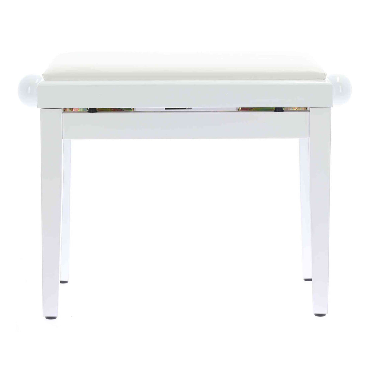 QUIKLOK PB100WHL Piano Bank – Verstelbaar 480-570 mm, Kunstleren Zitting, Hoogglans Wit
