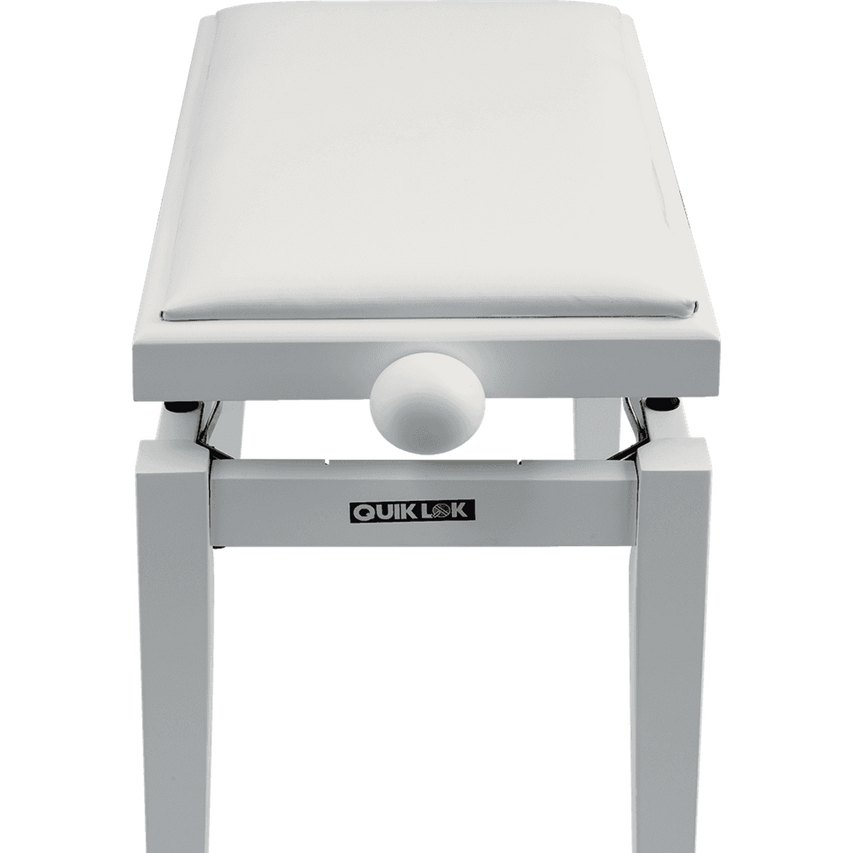 QUIKLOK PB100WHS Piano Bank – Verstelbaar 480-570 mm, Kunstleren Zitting, Mat Wit