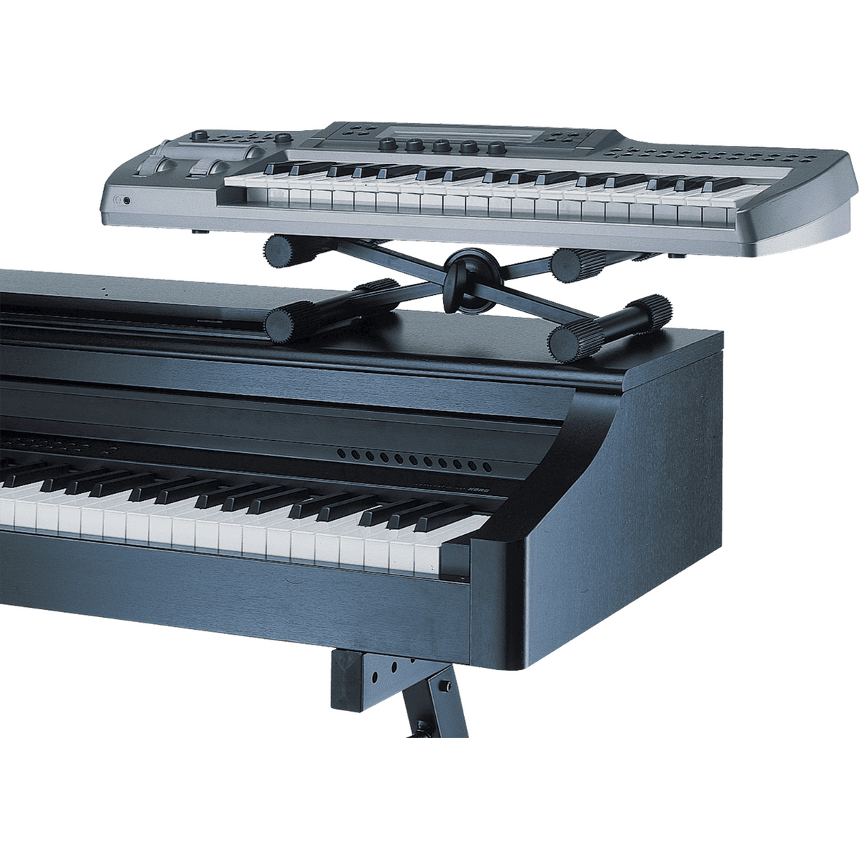 QUIKLOK QL322 Kleine Keyboardstandaard – X-vorm, Tafelmodel, Staal, Zwart
