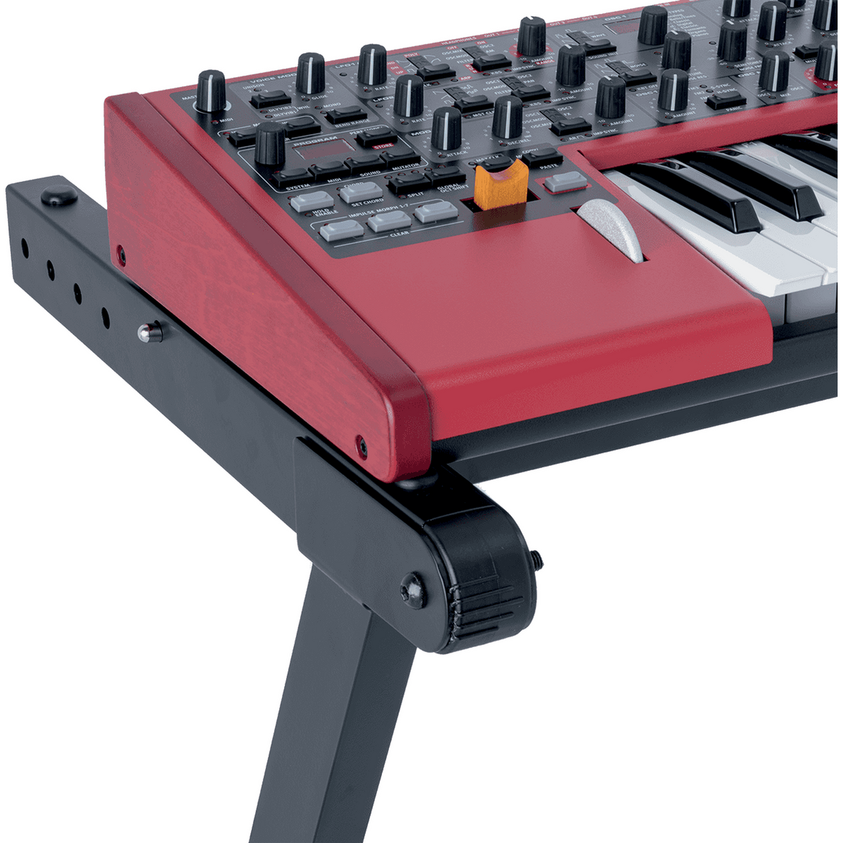 QUIKLOK Z71ALU Lichtgewicht Z-Keyboardstandaard – Verstelbaar, aluminium, Zwart, max. 113 kg