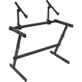 QUIKLOK Z726L Grote Z-Keyboardstandaard – Voor 2 Keyboards, Verstelbaar, max. 113 kg