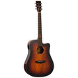 Tanglewood Winterleaf Exotic 5 CE Koa Dreadnought Cutaway Elektro-Akoestische Gitaar Solid Mahogany Koa Autumn Burst Gloss