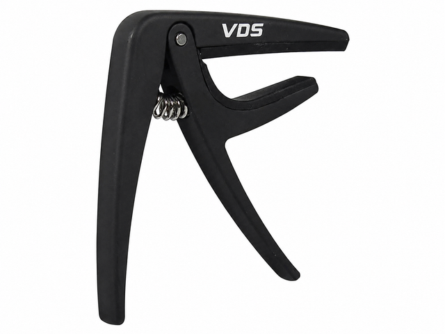 VDS GTC-85 zwarte capo met veer voor akoestische en elektrische gitaar