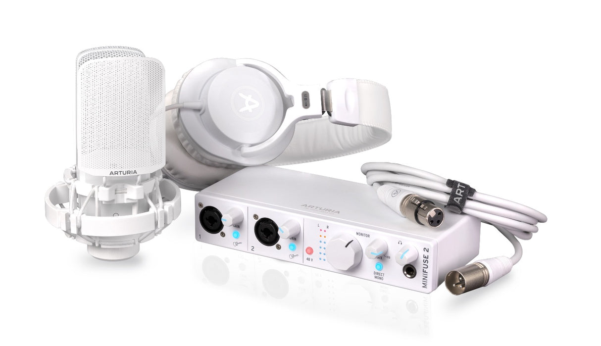 Arturia MiniFuse Recording Pack White Opnamepakket met Audio Interface