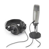 Samson C01U Pro Podcasting Set USB condensatormicrofoon met studio-headphones, statief en koffer Profile USB microfoon voor podcast, gaming streaming set kopie