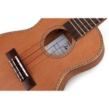 TOM 790 E Thinline Concert Ukelele met Massief Red Cedar Bovenblad en Pickup Inclusief Luxe Hoes