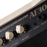 Cort AF30 30W Akoestische Gitaarversterker met 8 inch Speaker, Tweeter en DSP Effecten