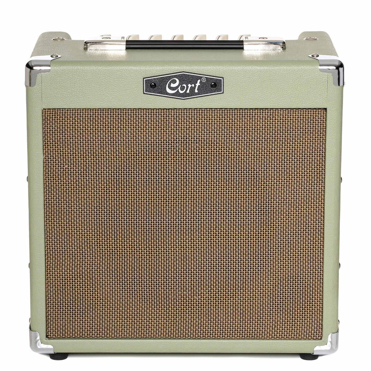 Cort CM15RPG 15W Gitaarversterker met 8 inch Speaker, Reverb en 2 Kanalen Pastel Groen