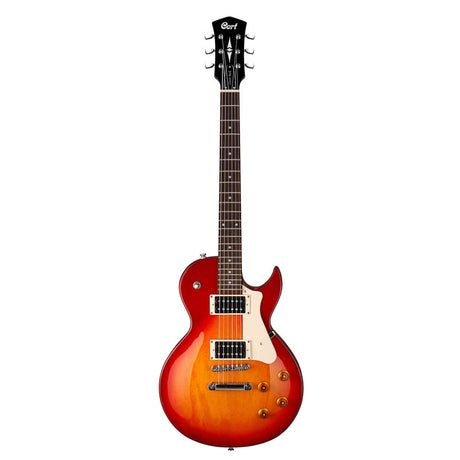 Cort CR100 CRS2 Elektrische Gitaar Single Cut Mahonie Cherry Red Sunburst met 2 Humbuckers