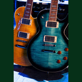 Cort CR250 VB2 Elektrische Gitaar Single Cut Mahonie met Flame Maple Top Vintage Burst