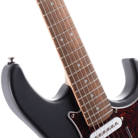 Cort G110 OPBK Elektrische Gitaar HSS Populier Open Pore Black met Tremolo