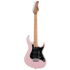 Cort G290 Modern DR Elektrische Gitaar HSS Roasted Maple Dusty Rose met Seymour Duncan TB4