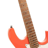 Cort G200SE SRD Elektrische Gitaar HSS Populier met Roasted Maple Hals Scarlet Red en Tremolo