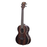Kala Ebony tenor ukulele – Gestreept ebben, maple binding, met gigbag
