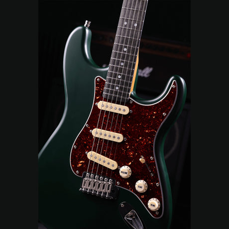 Patina PS-3 SGR S-style Elektrische Gitaar SSS Alnico V Nitro Paulownia Body Roasted Maple Hals Sherwood Green