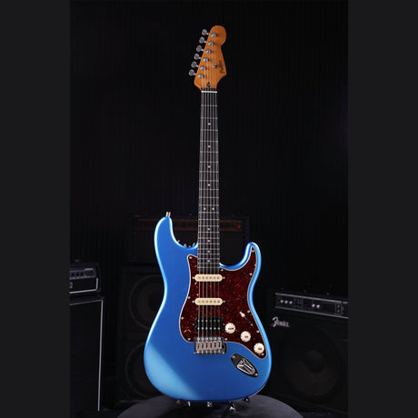 Patina PS-4 LPB S-style Elektrische Gitaar HSS Alnico V Nitro Paulownia Body Roasted Maple Hals Lake Placid Blue