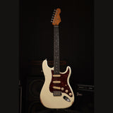 Patina PS-6 OW R S-style Elektrische Gitaar SSS Alnico V Nitro Relic Paulownia Body Roasted Maple Hals Olympic White