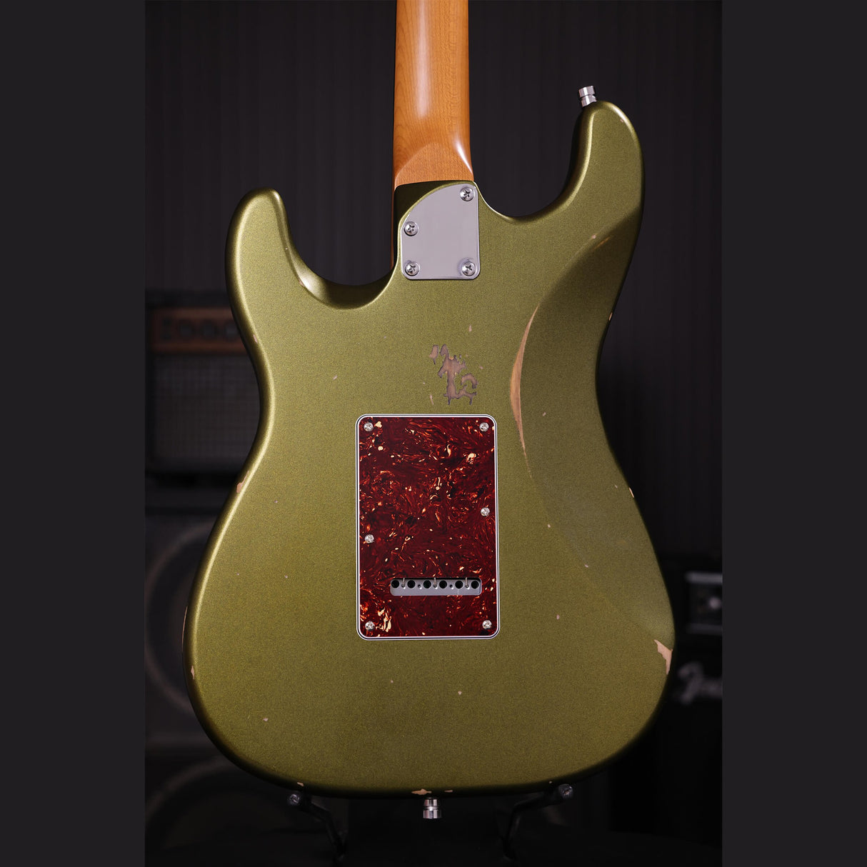 Patina PS-6 SGR R S-style Elektrische Gitaar SSS Alnico V Nitro Relic Paulownia Body Roasted Maple Hals Sherwood Green