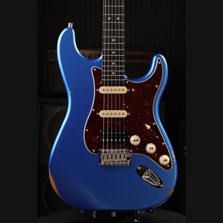 Patina PS-7 LPB R S-style Elektrische Gitaar HSS Alnico V Nitro Relic Paulownia Body Roasted Maple Hals Lake Placid Blue